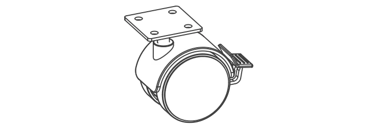 Caster-File cabinet caster-White(for your previous order) - Image 2