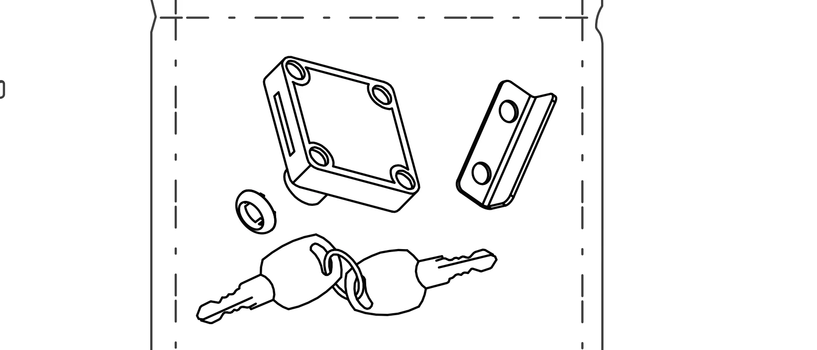 Lock System-JMR-Silver-Vernal Side Cabinet(for your previous order) - Image 2
