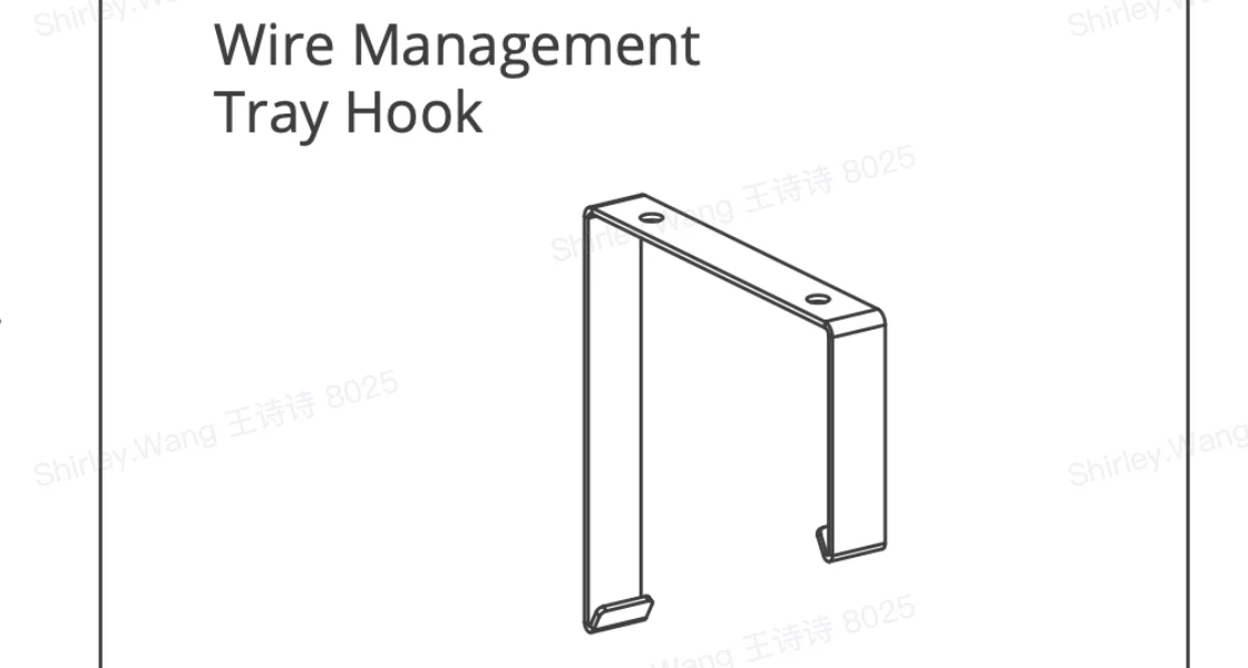 Wire management tray hook-black-KDI(for your previous order) - Image 2